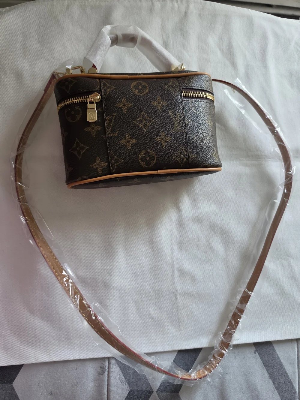 Monogram Brown Mini Vanity Crossbody Bag